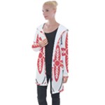 Motif Longline Hooded Cardigan