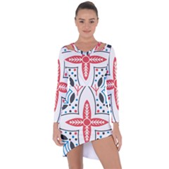 Asymmetric Cut-Out Shift Dress 