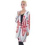 Motif Hooded Pocket Cardigan