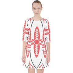 Quarter Sleeve Pocket Dress 