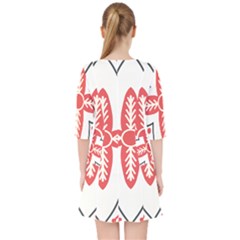 Quarter Sleeve Pocket Dress 