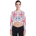 Motif Long Sleeve Zip Up Bomber Jacket