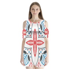 Motif Shoulder Cutout Velvet One Piece from ArtsNow.com