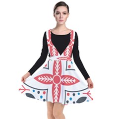 Plunge Pinafore Dress 