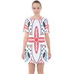 Motif Sixties Short Sleeve Mini Dress
