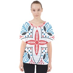 V-Neck Dolman Drape Top 