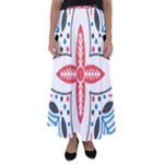 Motif Flared Maxi Skirt