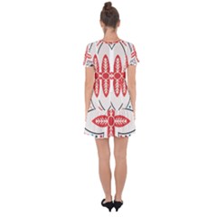 Drop Hem Mini Chiffon Dress 