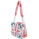 Motif Rope Handles Shoulder Strap Bag