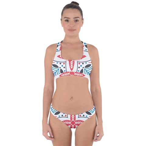 Motif Cross Back Hipster Bikini Set from ArtsNow.com