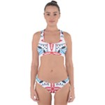 Motif Cross Back Hipster Bikini Set