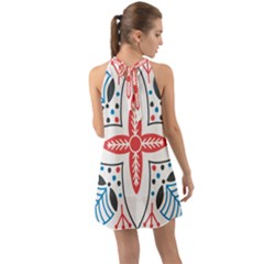 Halter Tie Back Chiffon Dress 