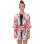 Motif Open Front Chiffon Kimono