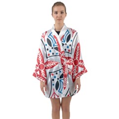 Long Sleeve Satin Kimono 