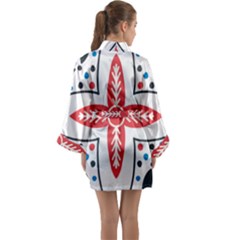 Long Sleeve Satin Kimono 