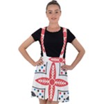 Motif Velvet Suspender Skater Skirt