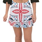 Motif Fishtail Mini Chiffon Skirt