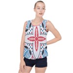 Motif Bubble Hem Chiffon Tank Top