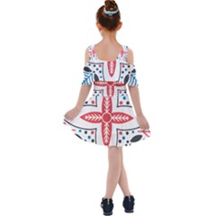 Kids  Shoulder Cutout Chiffon Dress 