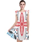 Motif Tie Up Tunic Dress
