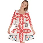 Motif Velour Kimono Dress