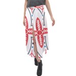 Motif Velour Split Maxi Skirt