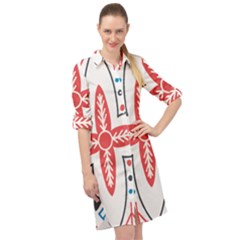 Long Sleeve Mini Shirt Dress 