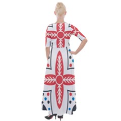 Half Sleeves Maxi Dress 