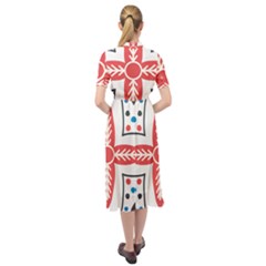 Keyhole Neckline Chiffon Dress 