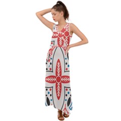 V-Neck Chiffon Maxi Dress 