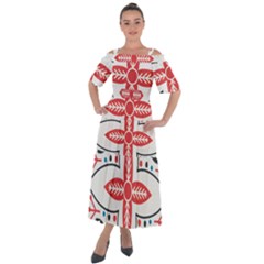 Shoulder Straps Boho Maxi Dress  