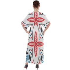 V-Neck Boho Style Maxi Dress 