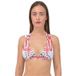 Motif Double Strap Halter Bikini Top