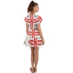 Flutter Sleeve Wrap Dress 