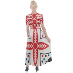 Button Up Short Sleeve Maxi Dress 