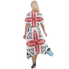 Cross Front Sharkbite Hem Maxi Dress 