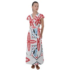 Flutter Sleeve Maxi Dress 