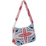 Motif Zip Up Shoulder Bag