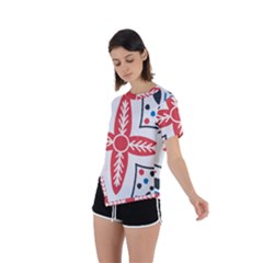 Asymmetrical Short Sleeve Sports T-Shirt 
