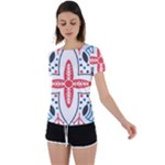 Motif Back Circle Cutout Sports Tee