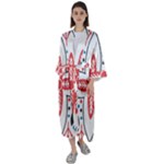 Motif Maxi Satin Kimono
