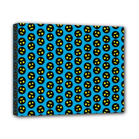 0059 Comic Head Bothered Smiley Pattern Canvas 10  x 8  (Stretched) from ArtsNow.com