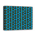 0059 Comic Head Bothered Smiley Pattern Canvas 10  x 8  (Stretched)