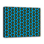 0059 Comic Head Bothered Smiley Pattern Canvas 14  x 11  (Stretched)