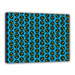 0059 Comic Head Bothered Smiley Pattern Canvas 16  x 12  (Stretched)