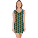 0059 Comic Head Bothered Smiley Pattern Bodycon Dress