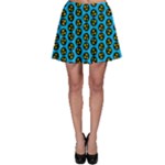 0059 Comic Head Bothered Smiley Pattern Skater Skirt