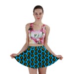 0059 Comic Head Bothered Smiley Pattern Mini Skirt