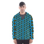 0059 Comic Head Bothered Smiley Pattern Men s Hooded Windbreaker