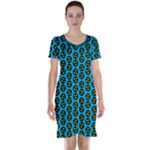 0059 Comic Head Bothered Smiley Pattern Short Sleeve Nightdress